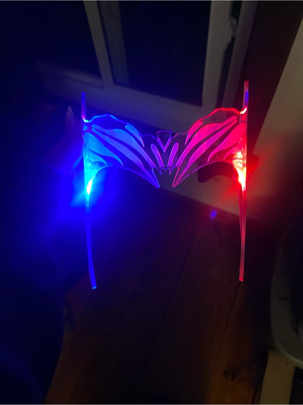 Laser-cut Scarlet Witch LED crown